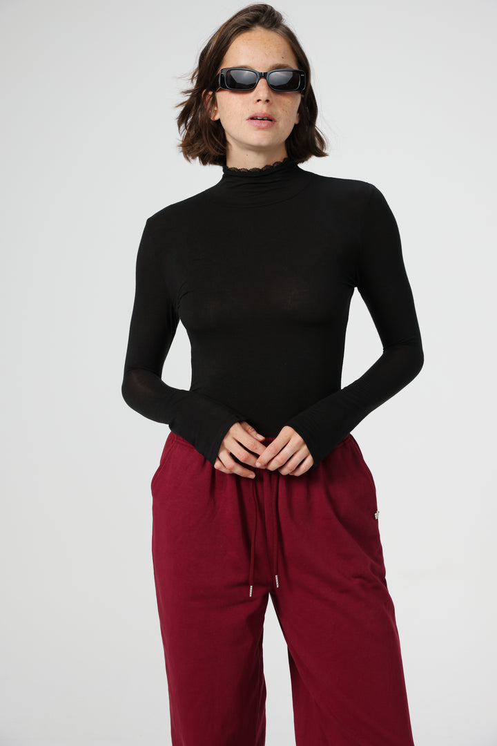 Clean12 Black High Neck Shirt