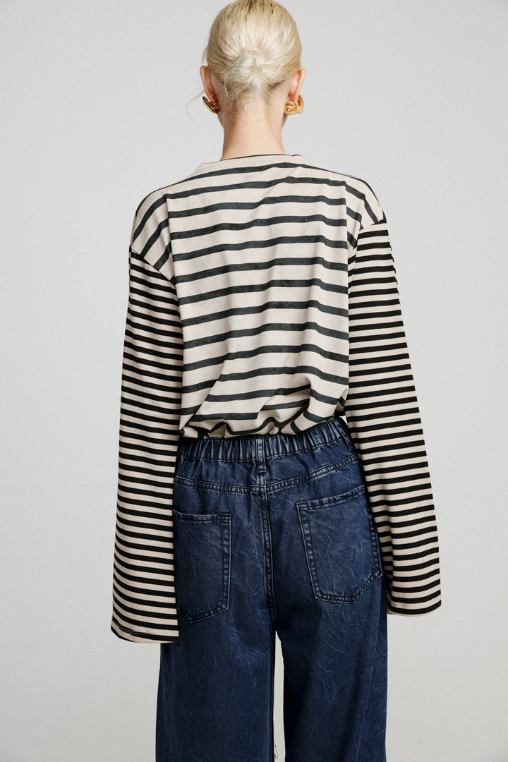 Rock Black Mixed Striped Shirt