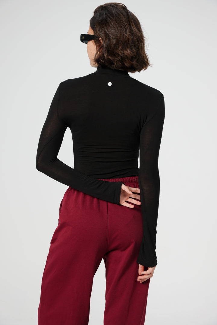 Clean12 Black High Neck Shirt