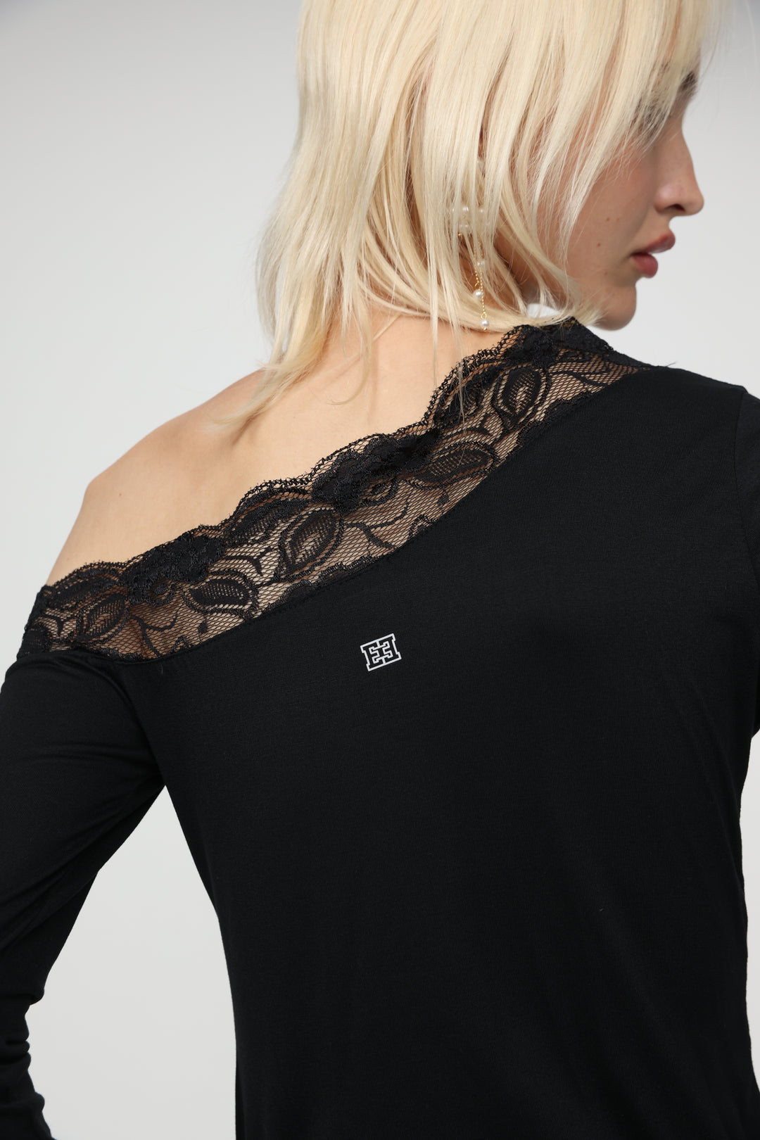 Luna Lace Black Off Shoulder Top