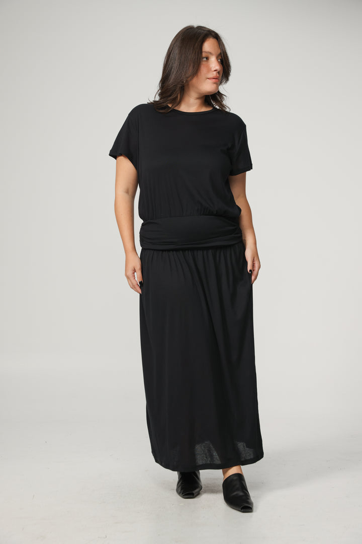 Belted Black Dress