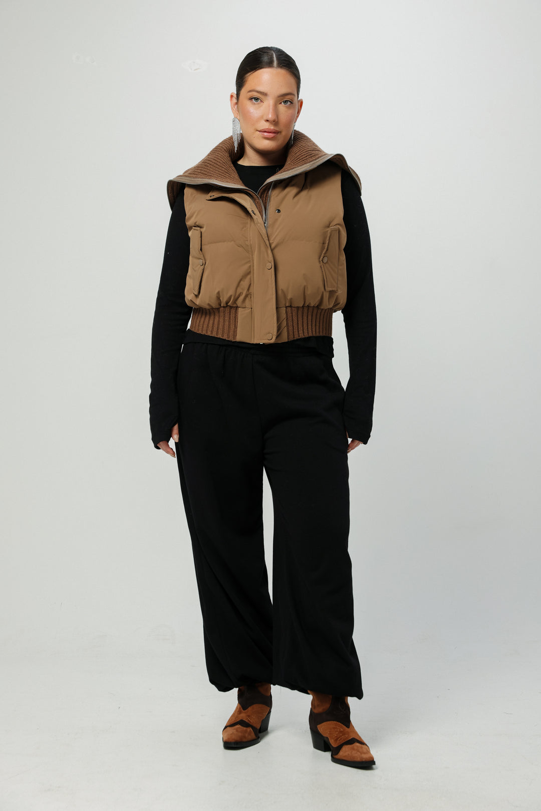 ווסט חום קאמל מידה גדולה Mine Camel Vest 