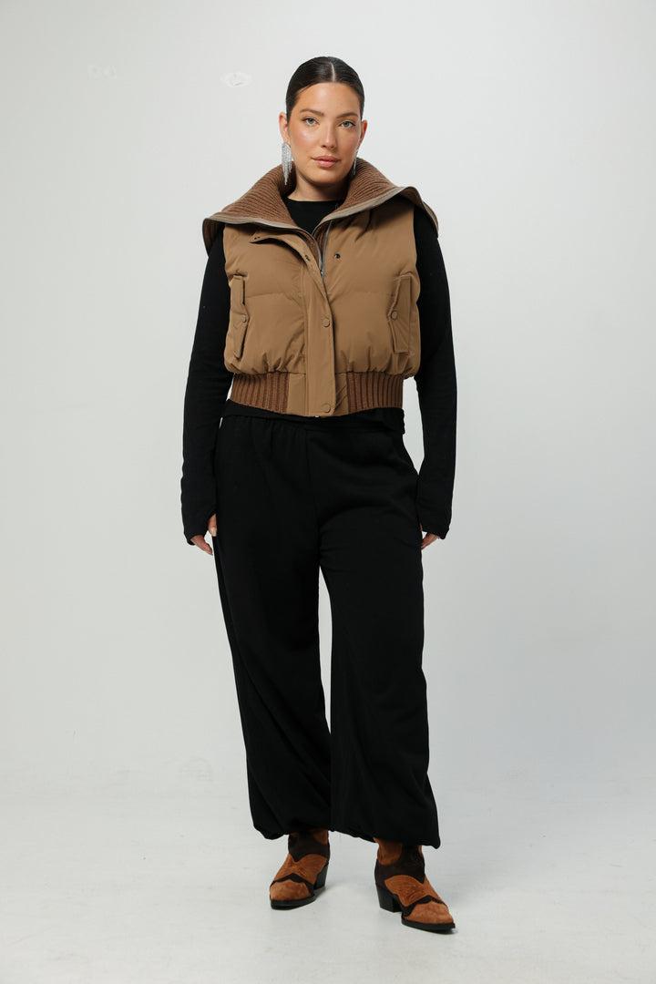 ווסט חום קאמל מידה גדולה Mine Camel Vest 