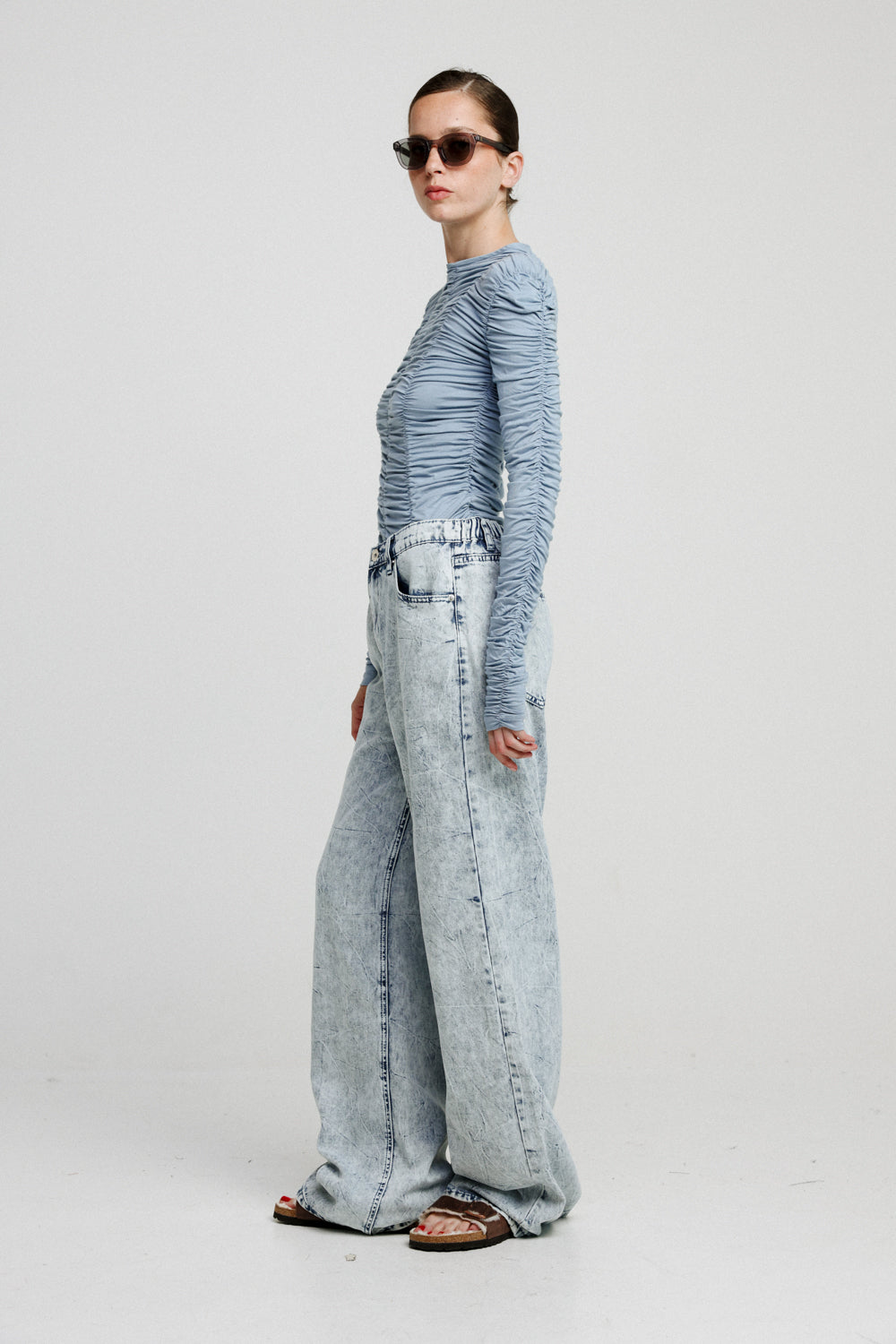 Street Light Blue Baggy Denim