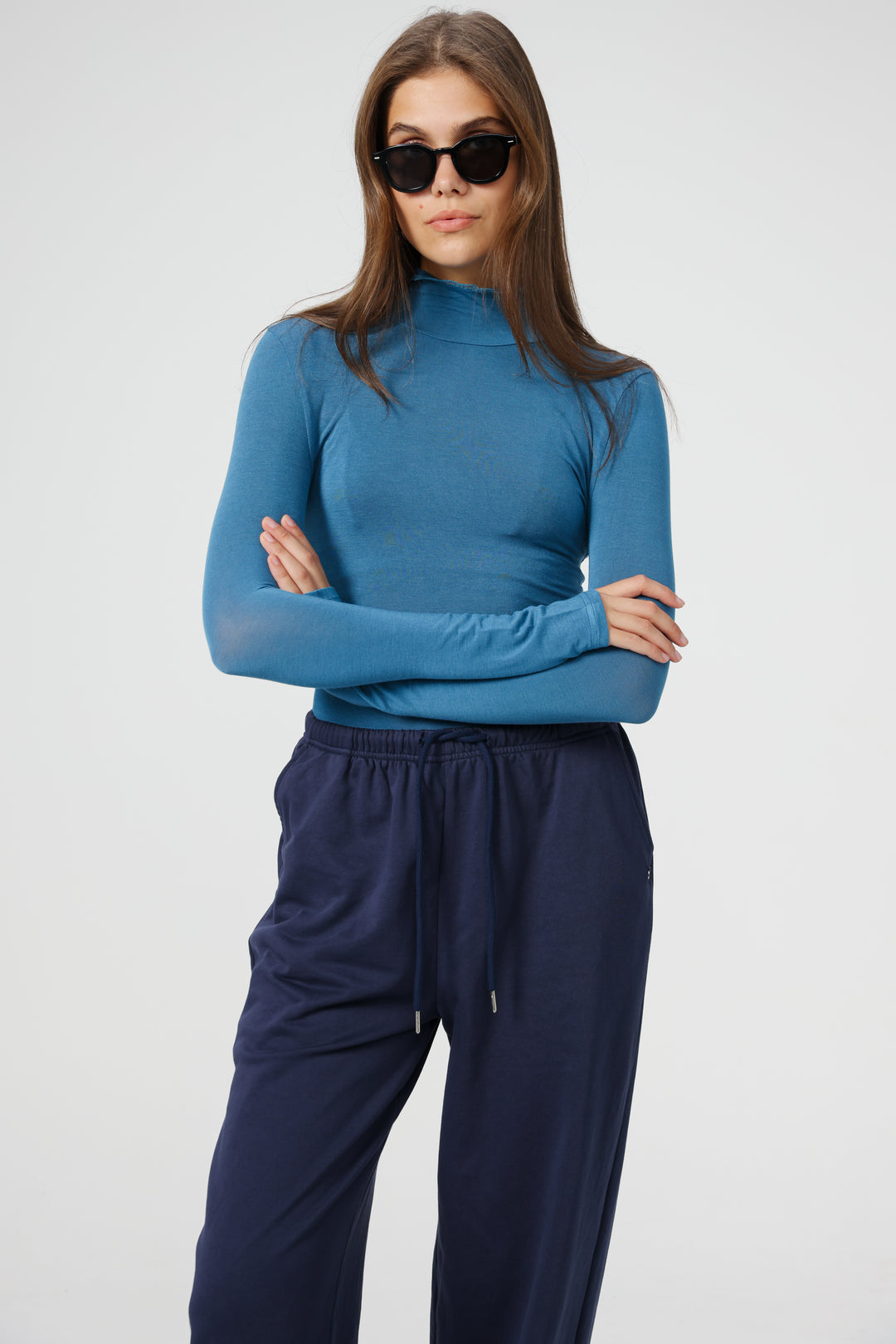 Clean12 Blue High Neck Shirt
