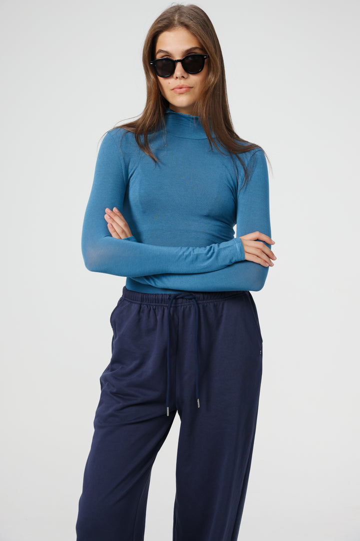 Clean12 Blue High Neck Shirt