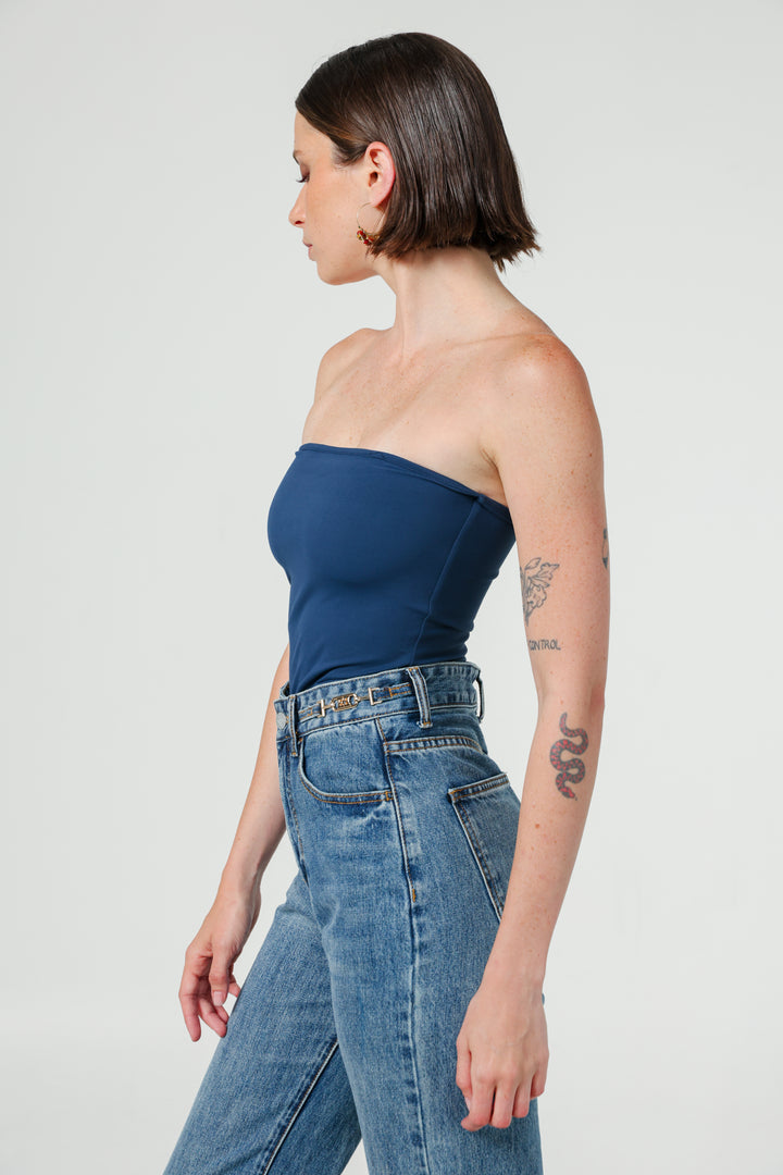 Play Blue Strapless Top