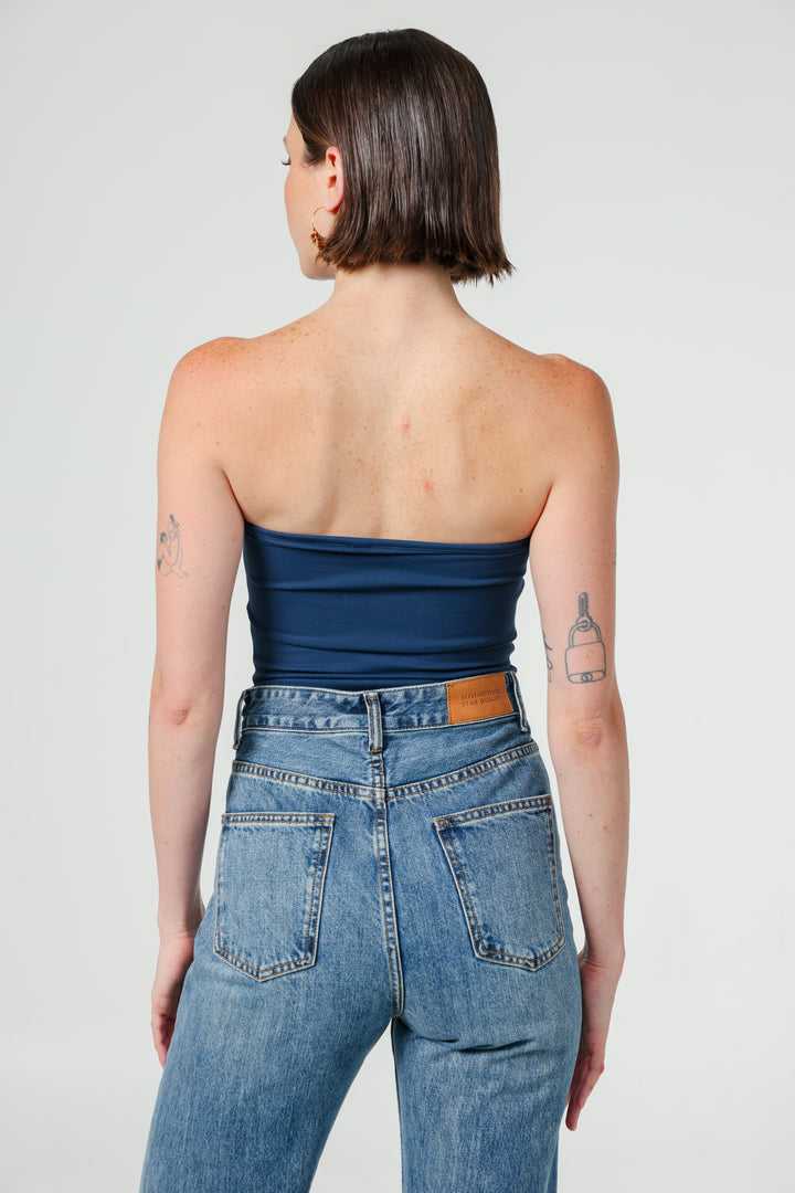 Play Blue Strapless Top