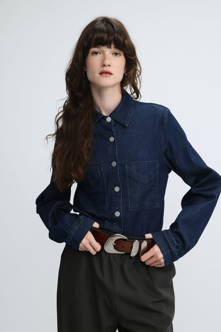 Star 776 Dark Blue Denim Shirt