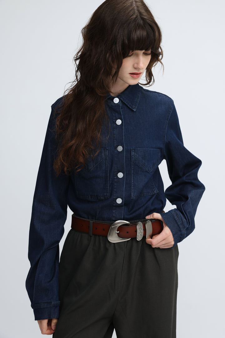 Star 776 Dark Blue Denim Shirt