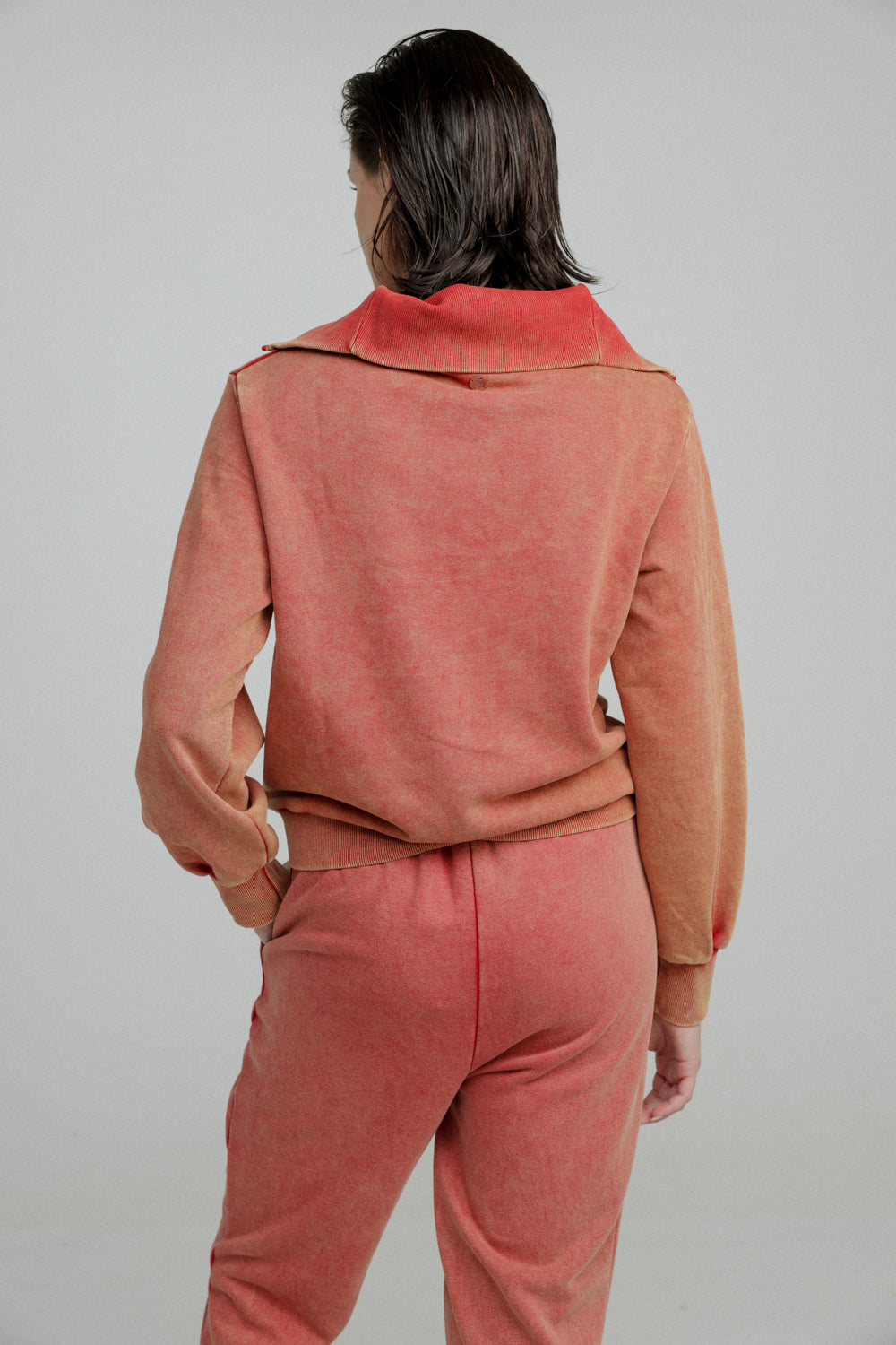 Asa Red Zipper Sweatshirt