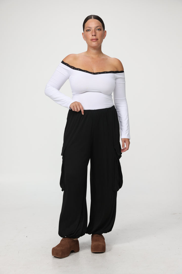 Player White Off Shoulder Top