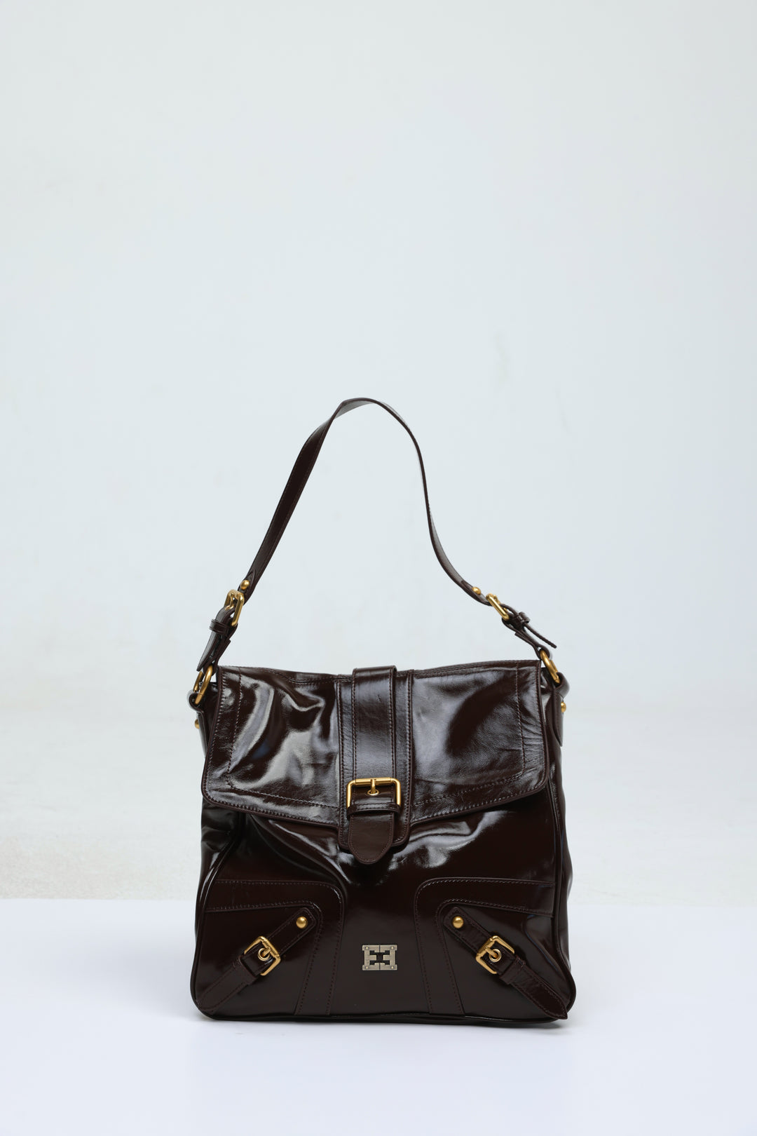 Buckle Pocket Brown Bag