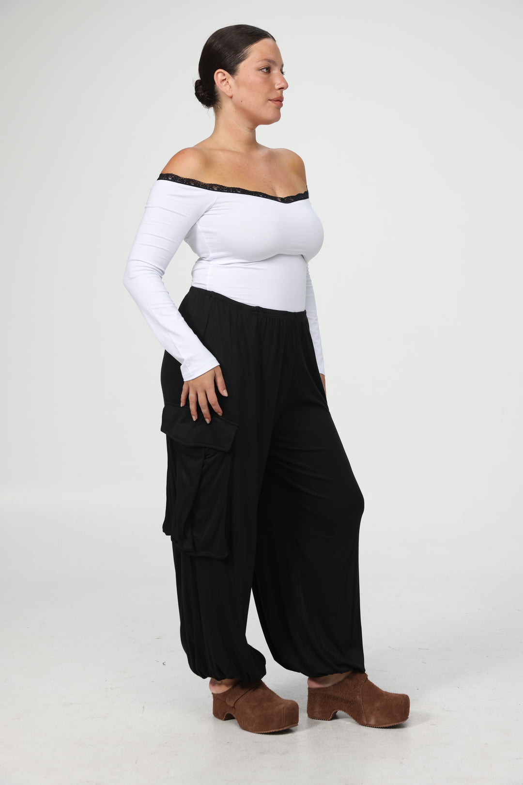 Player White Off Shoulder Top