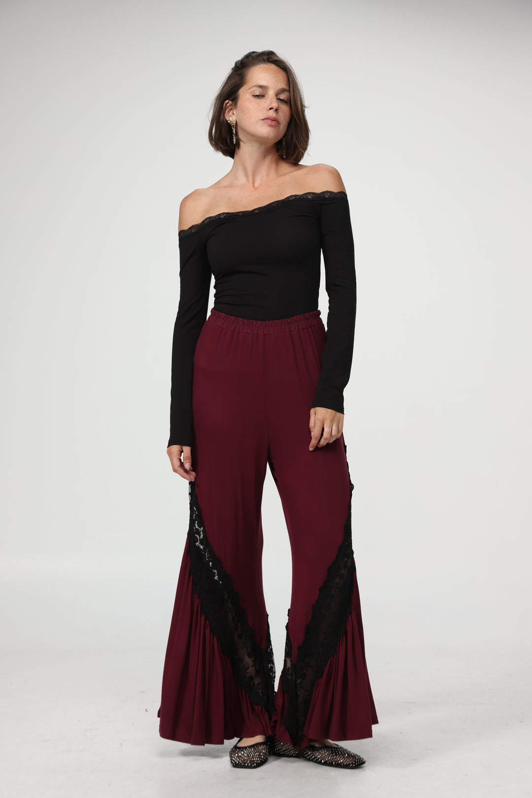 Free Wine Lace Bottoms