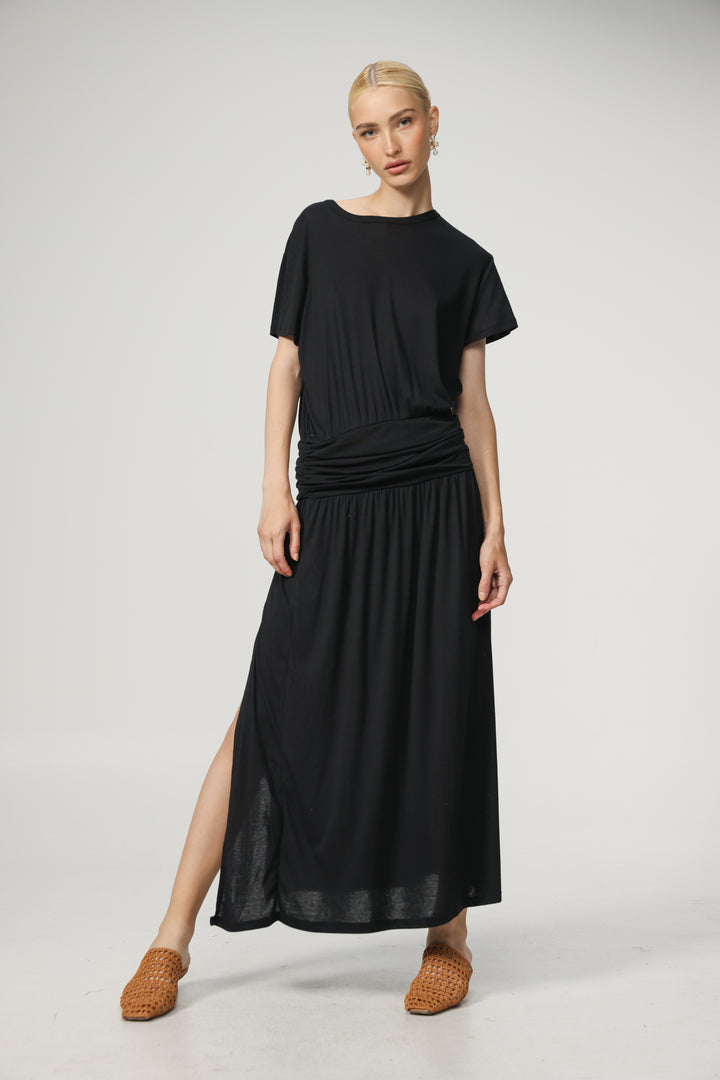 Belted Black Dress