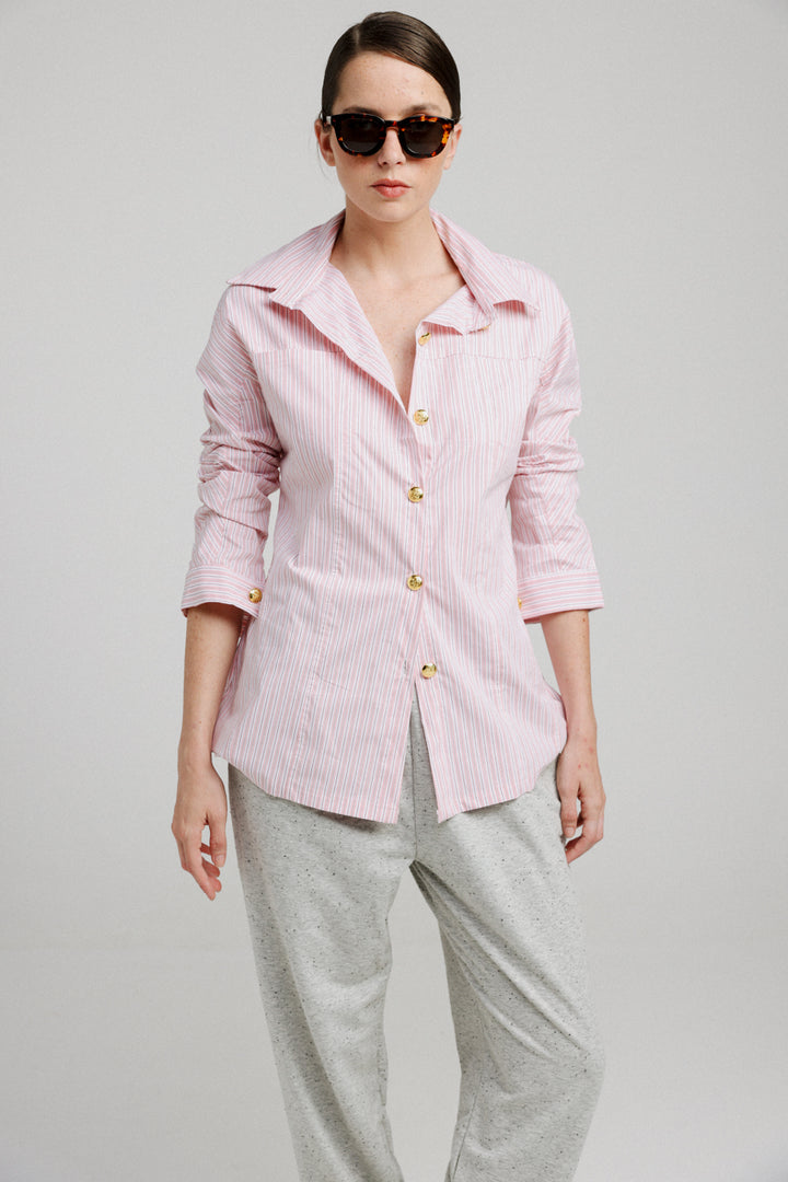 Ely Light Pink Striped Jacket