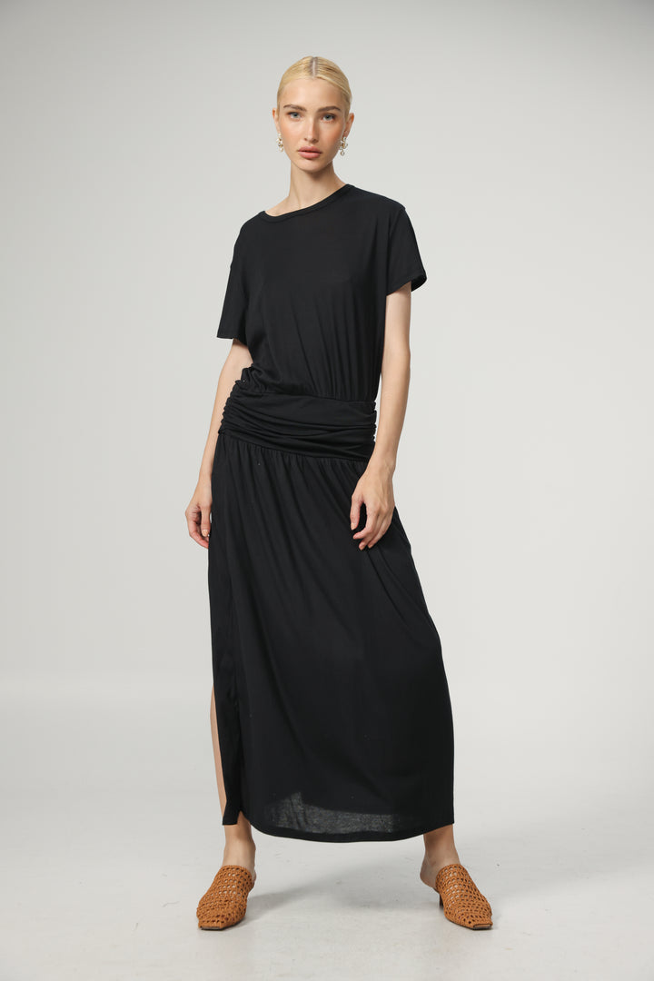 Belted Black Dress