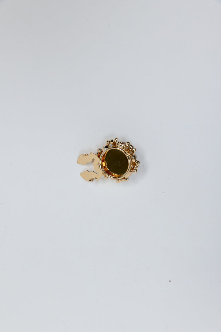 Pearl Crystal Cluster Button