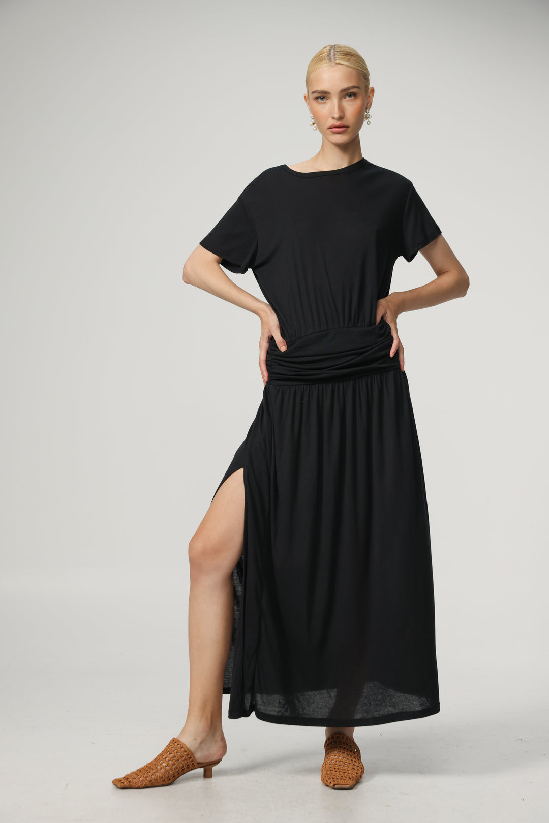Belted Black Dress