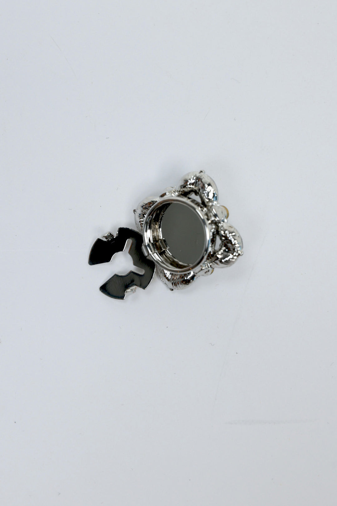 Black Crystal Pearl Button