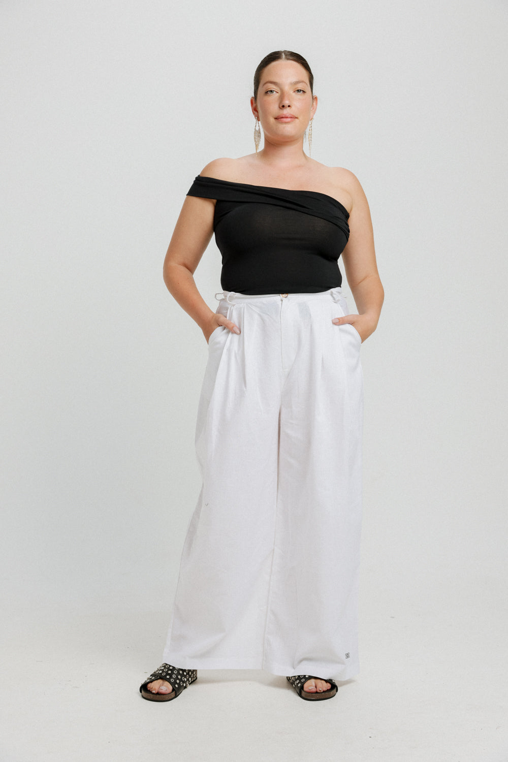 Sure Black One Shoulder Top