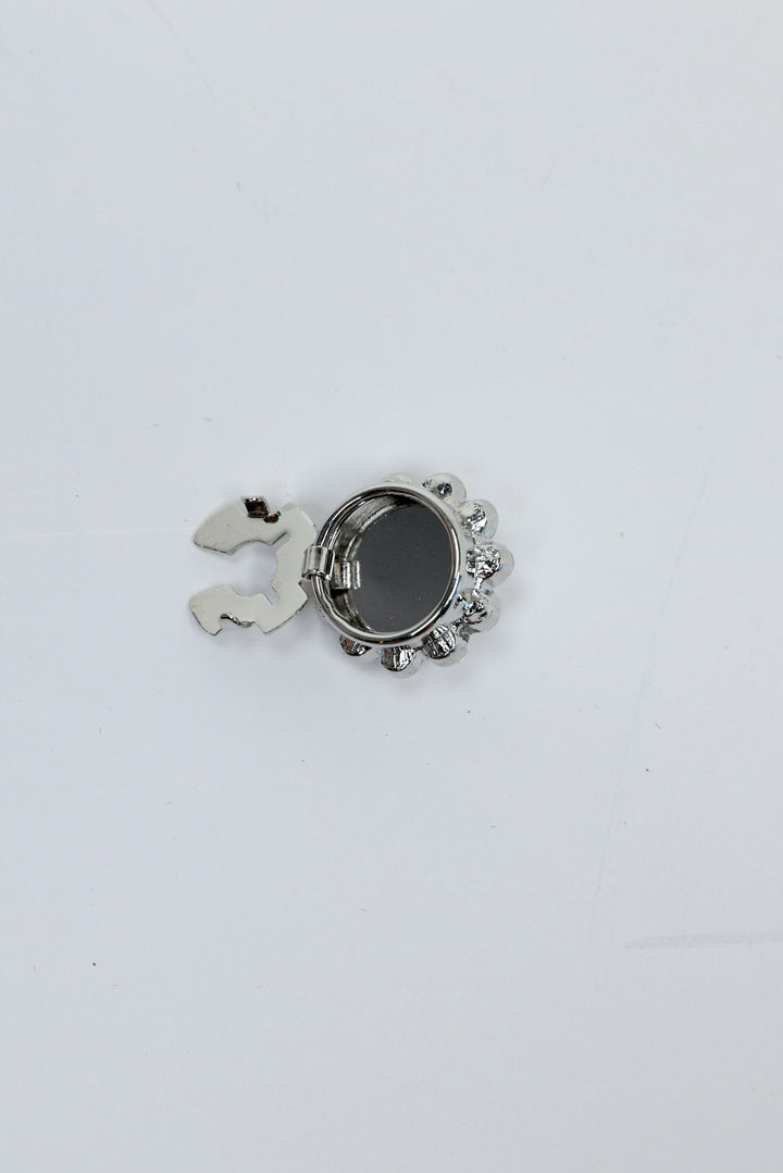 Pearl Crystal Halo Button