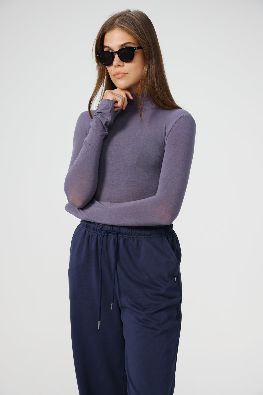 Clean12 Lilac High Neck Shirt