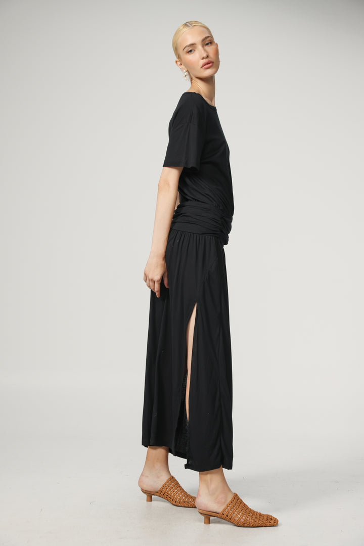 Belted Black Dress
