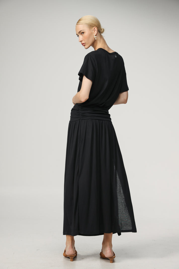 Belted Black Dress