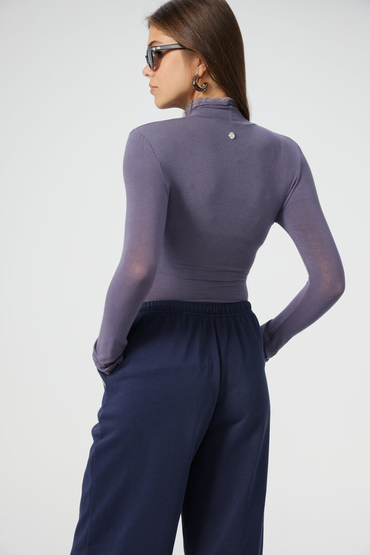 Clean12 Lilac High Neck Shirt