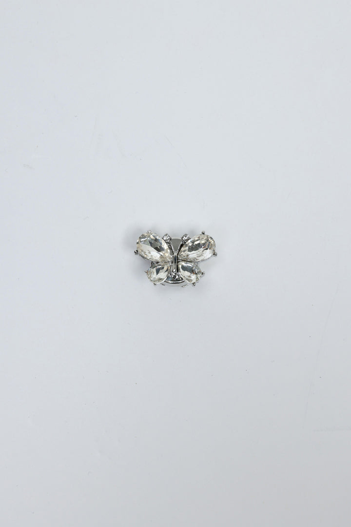 Crystal Butterfly Button