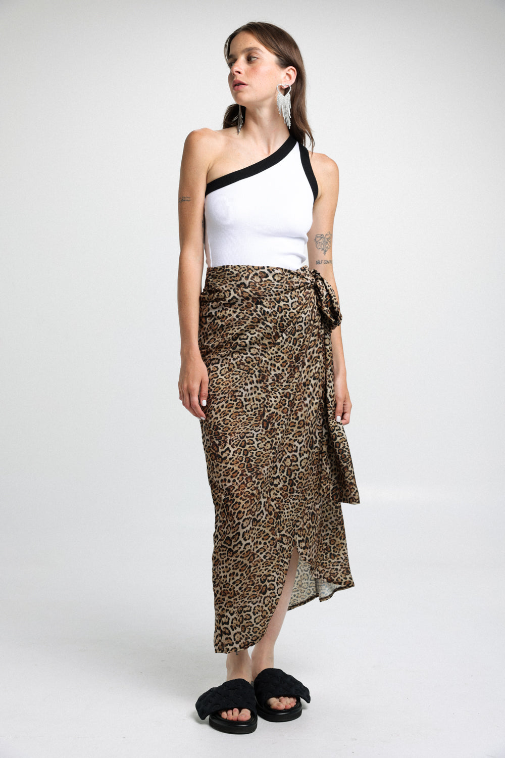 חצאית מנומרת Leopard Skirt מעטפת