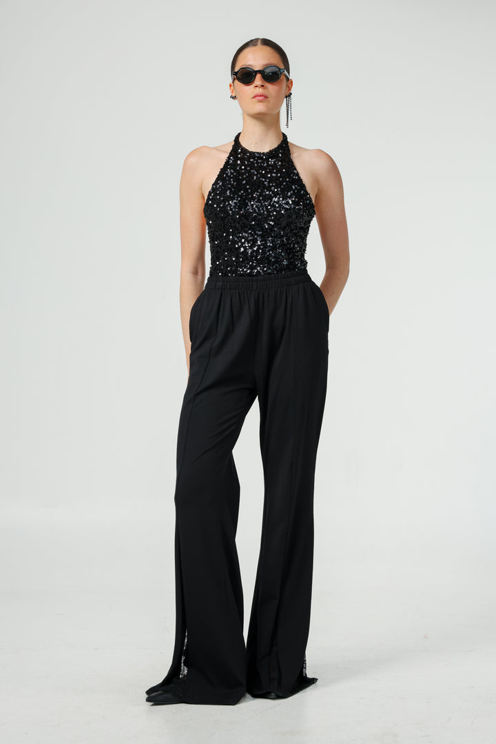 Grain Black Sequin Tank