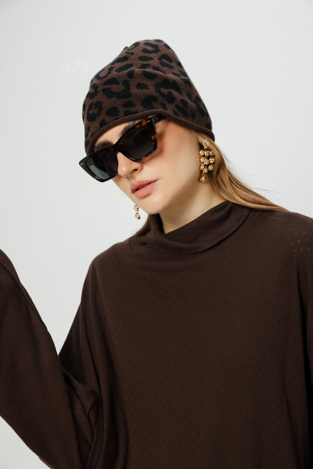 כובע חורף מנומר Leopard Beanie