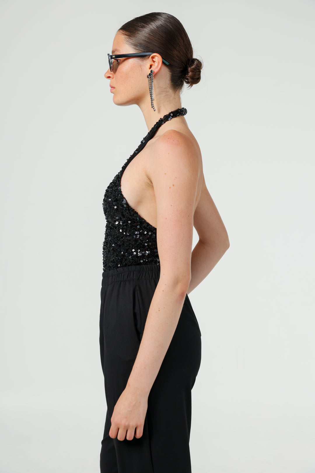 Grain Black Sequin Tank