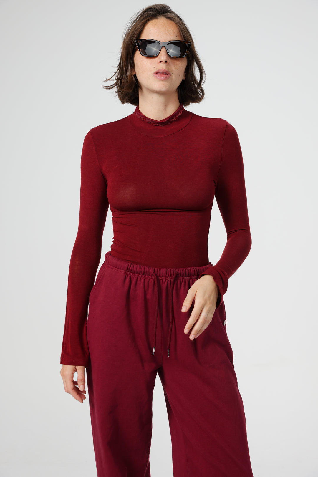 Clean12 Wine High Neck Shirt