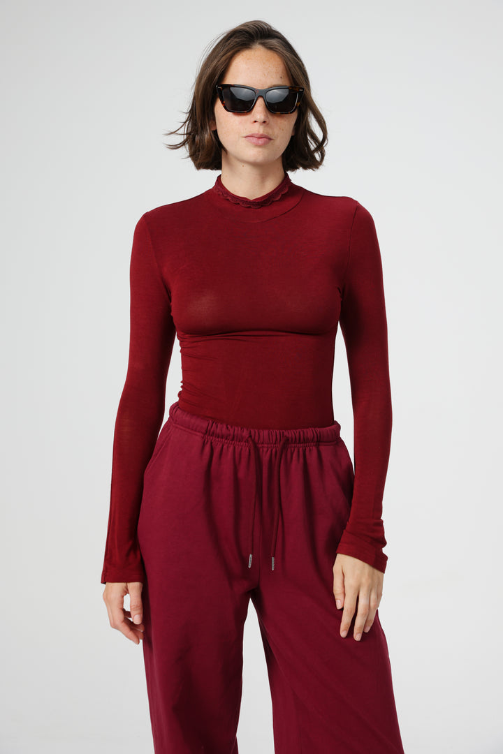 Clean12 Wine High Neck Shirt