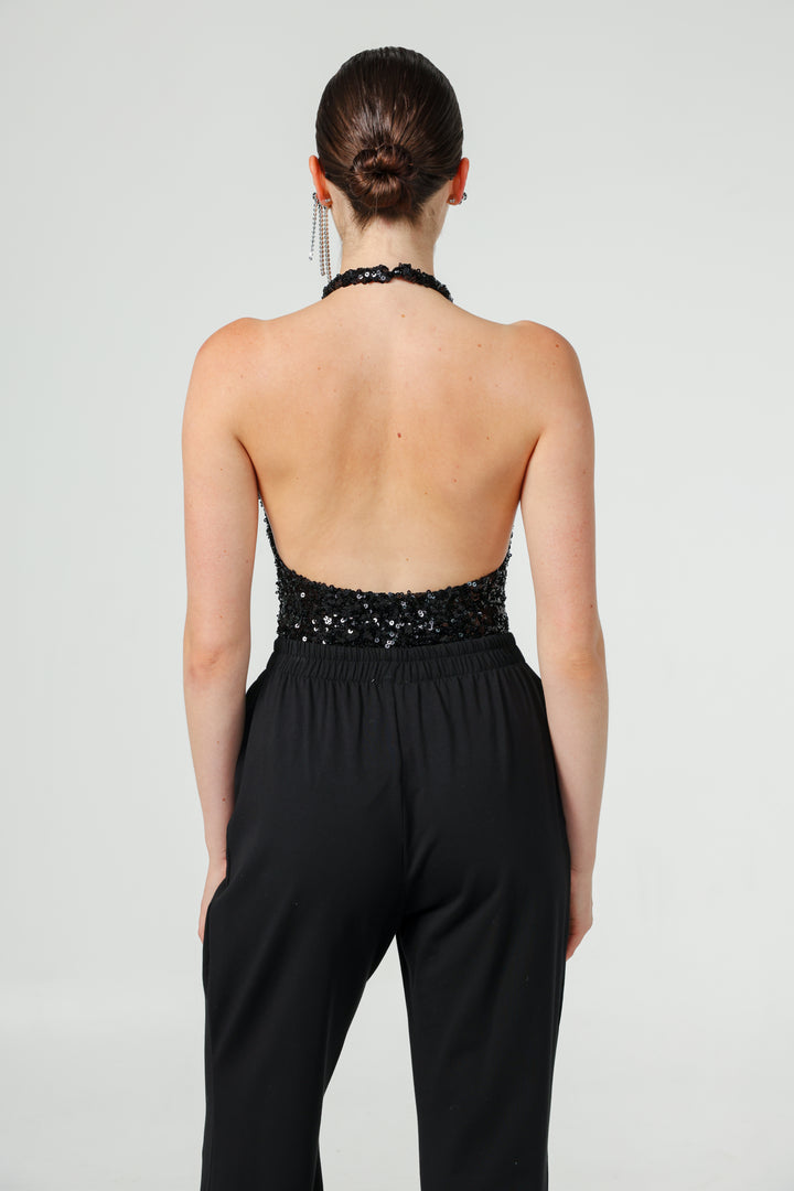 Grain Black Sequin Tank