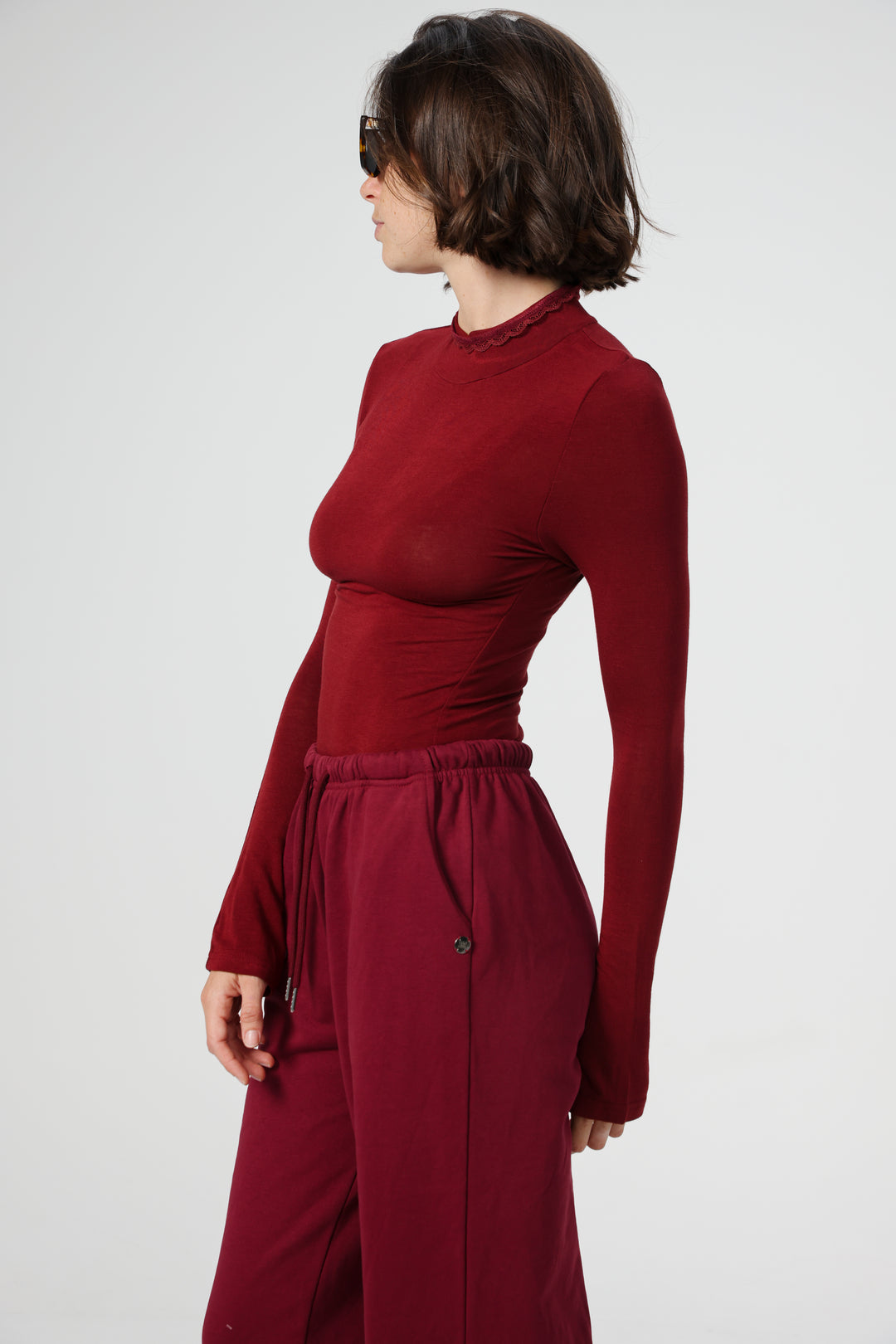 Clean12 Wine High Neck Shirt