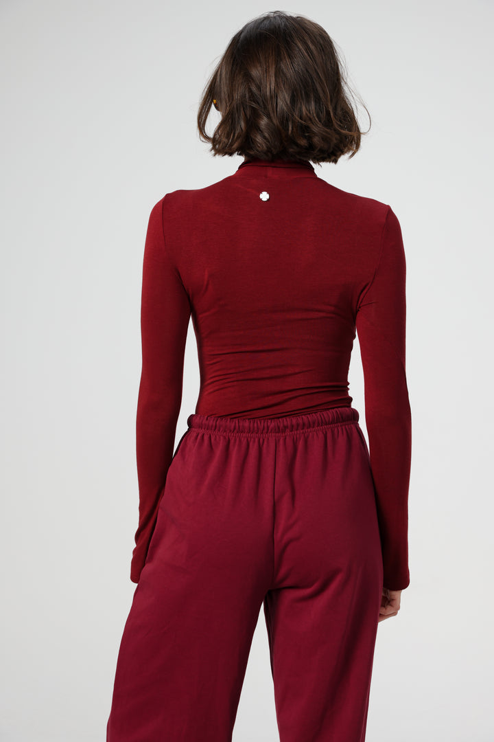 Clean12 Wine High Neck Shirt