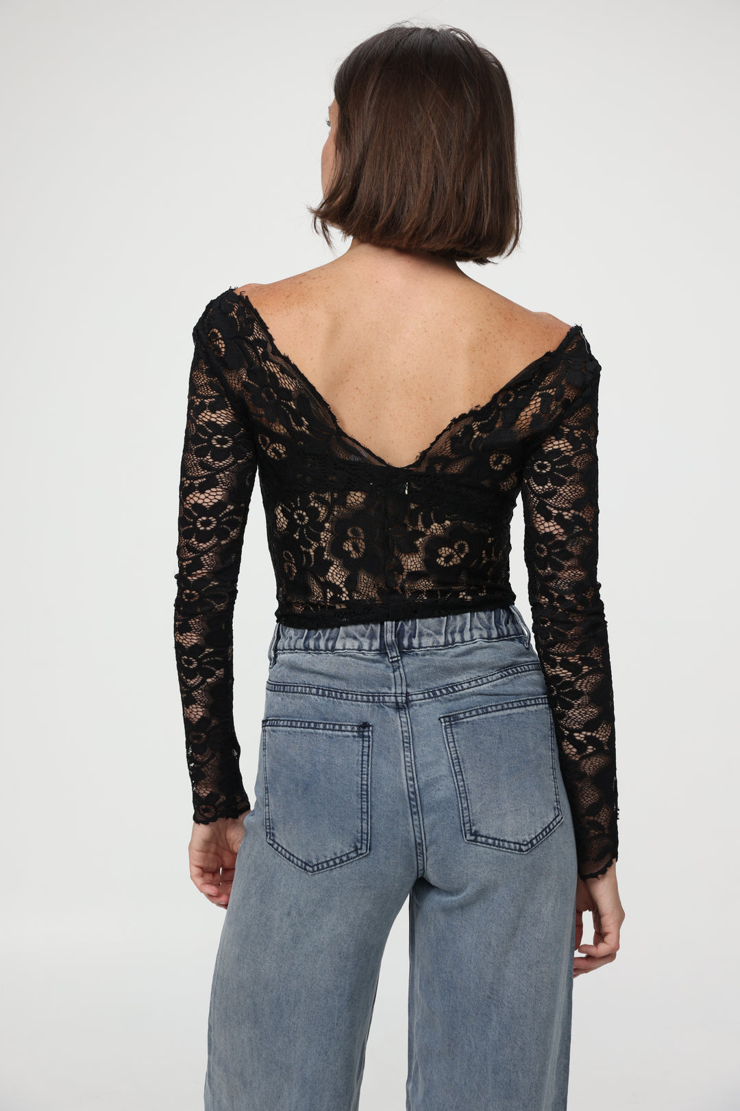 Phase Black Lace Bodysuit