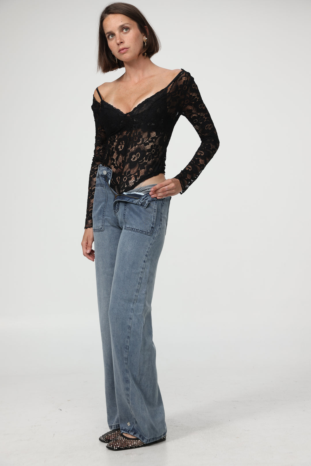 Phase Black Lace Bodysuit