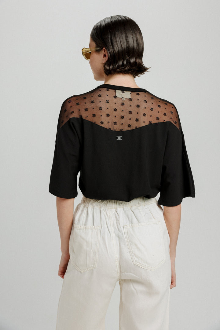 Romantic Black Lace Top