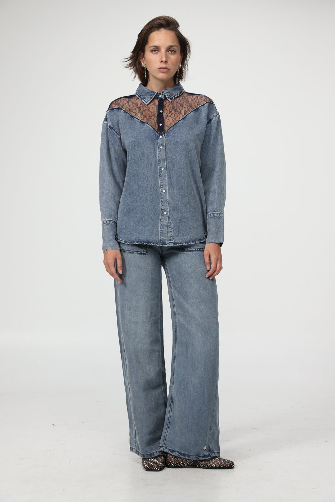 Reorganized Light Blue Soft Denim Shirt