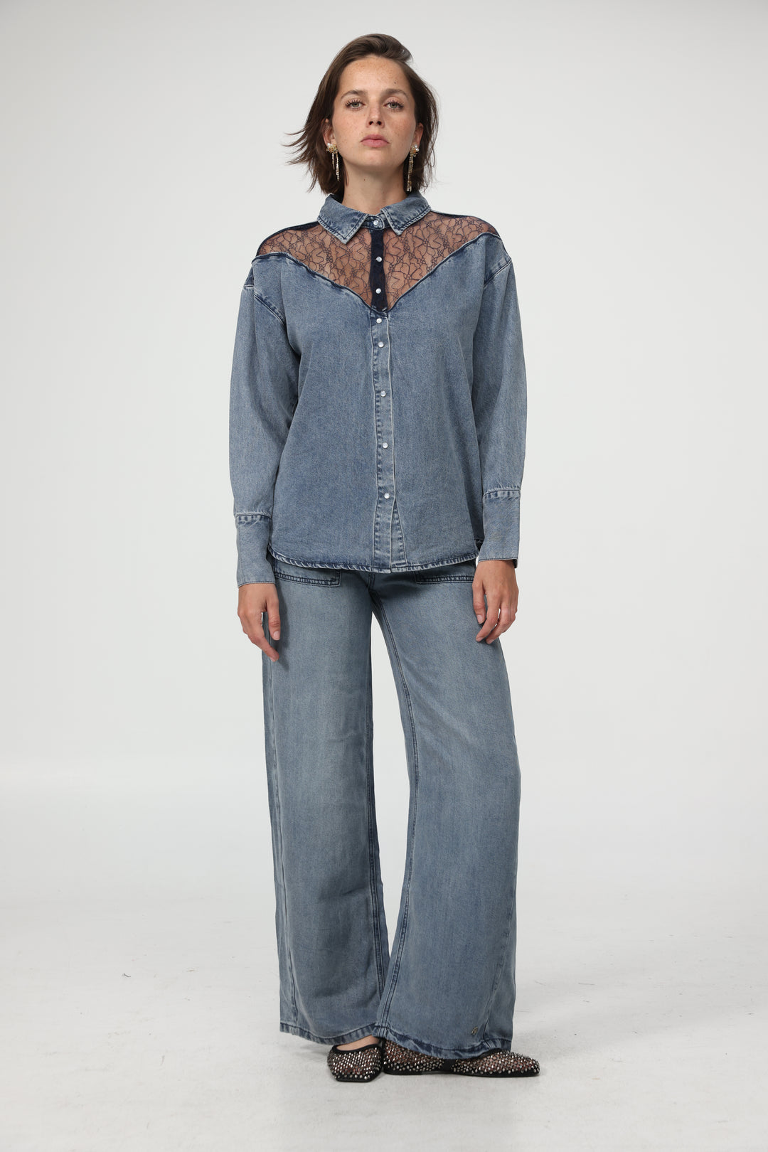 Reorganized Light Blue Soft Denim Shirt
