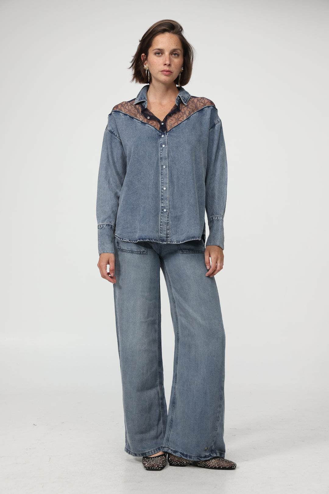 Reorganized Light Blue Soft Denim Shirt