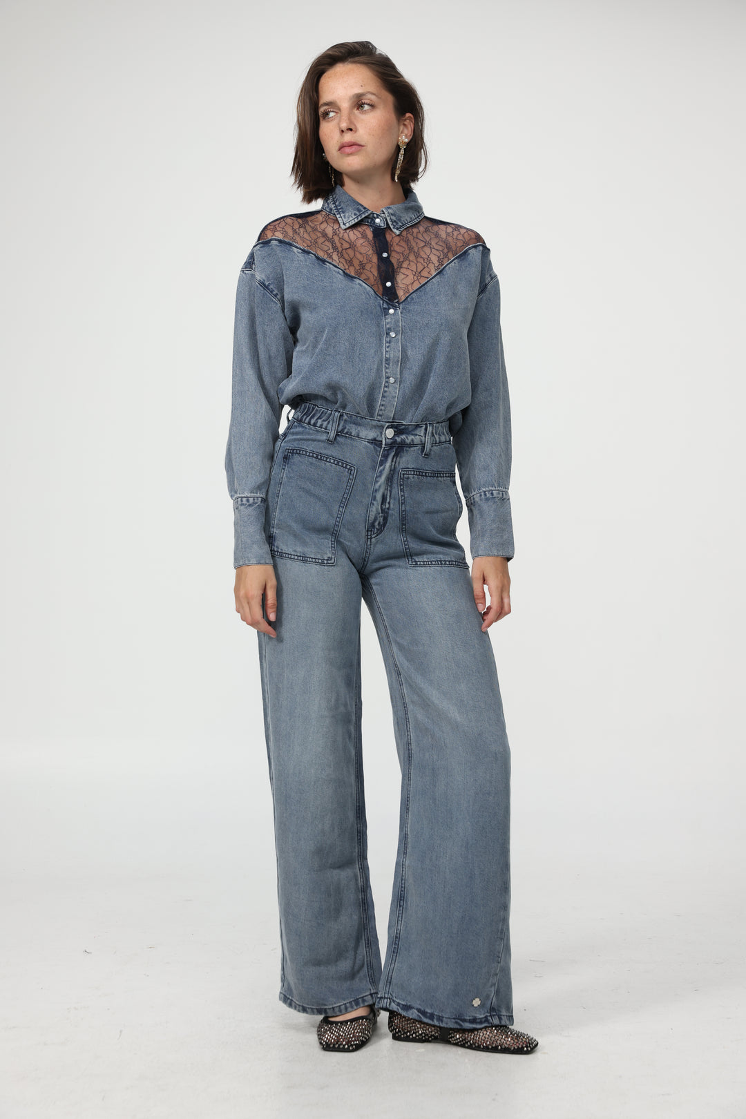 Reorganized Light Blue Soft Denim Shirt