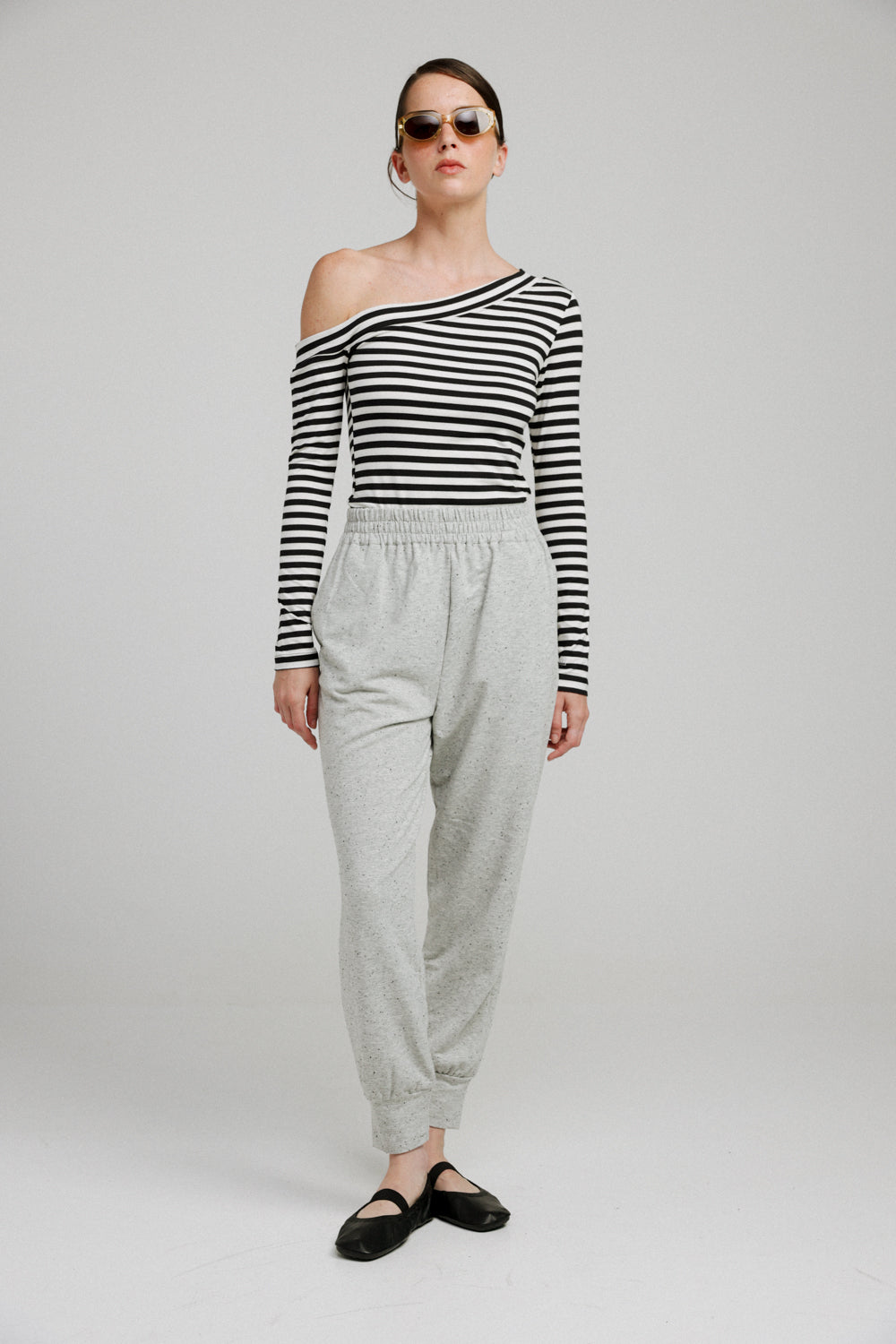 Luna Striped One Shoulder Top