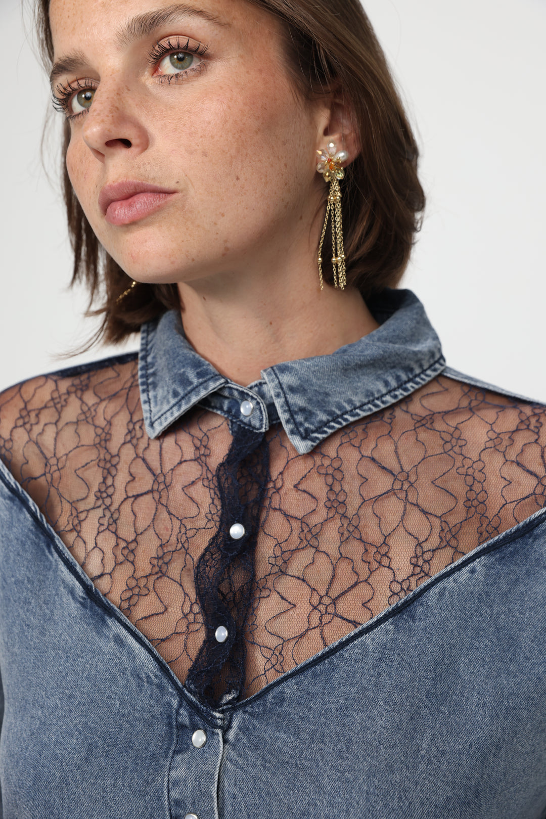 Reorganized Light Blue Soft Denim Shirt